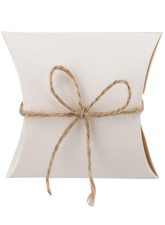 MANCHAP 200 PCS 3.5 x 2.5 Inch White Kraft Paper Pillow Boxes, Small White Candy Boxes, Thank You Treat Boxes for Party Favors, Proposal, Wedding - Image 4